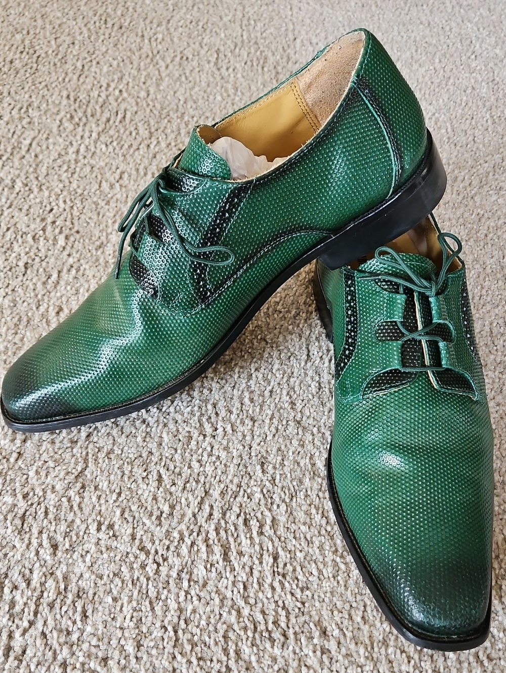 LibertyZeno Men's Classic Formal Oxford Shoes Hunter Green Size 12